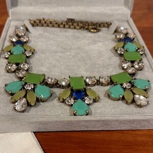 Elegant Green and Blue Statement Necklace